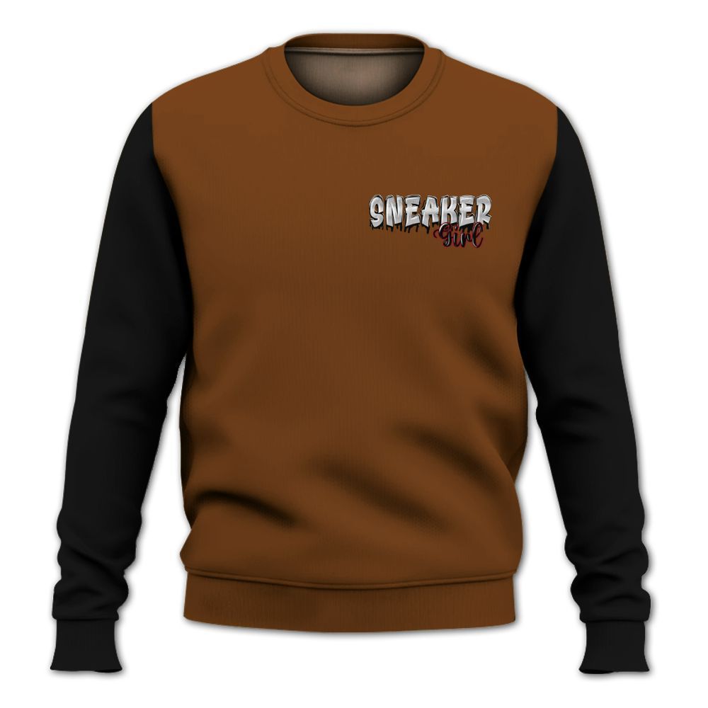 Sweatshirt To Match Archaeo Brown 5s - Custom Name Sneaker Girl Money All Over Print