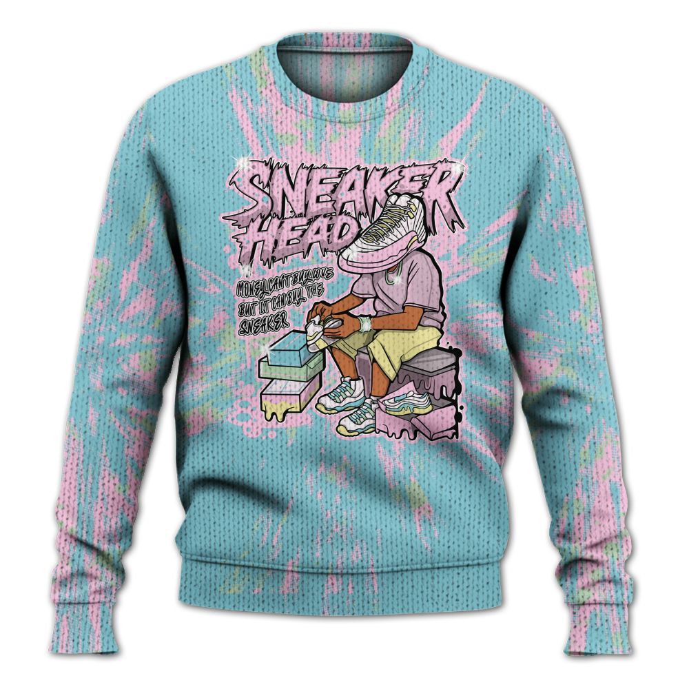 Knitted Sweater To Match SB Dunk Low Visty - Sneakers Headache Graphic Luxury