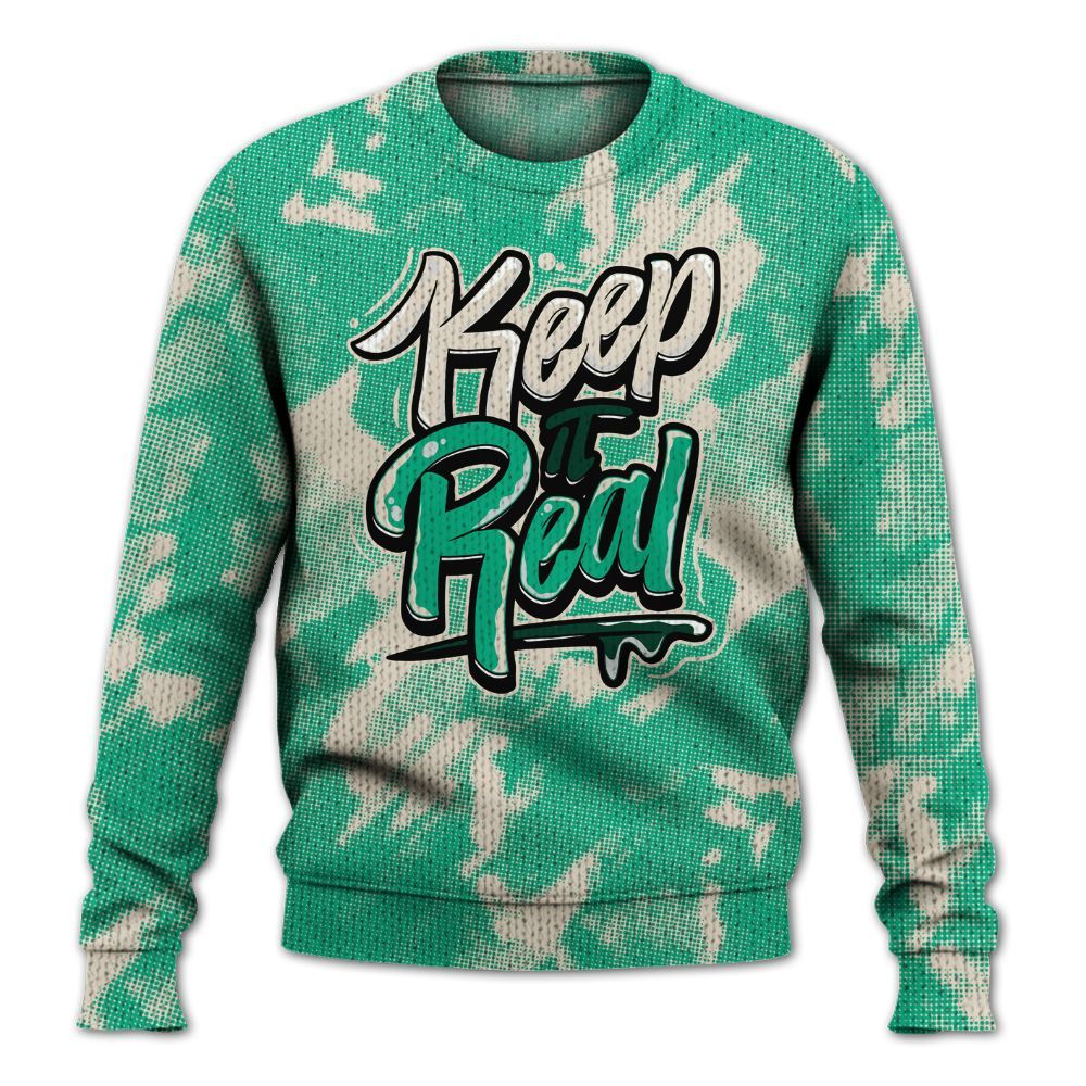 Knitted Sweater To Match Oxidized Green 4s - Keeping It Reals Shirt Unisex Oufit