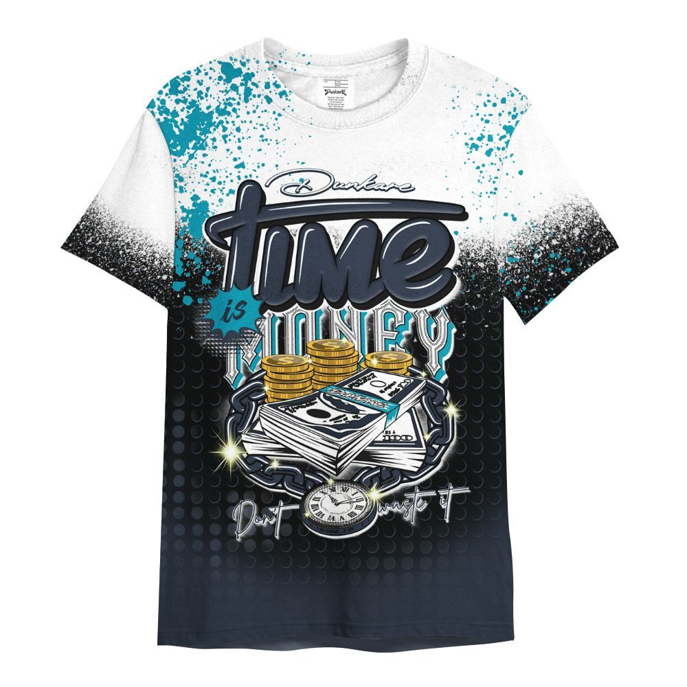 Shirt To Match Retro Obsidian 13s - Halftone Time Is Money All Over Print