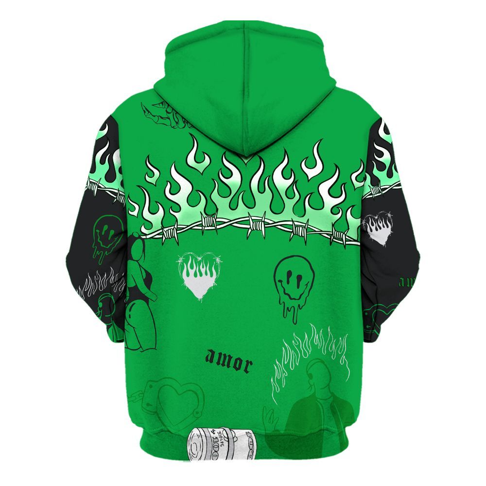 Hoodie To Match Low Lucky Green 1s - Snake Trust No One All Over Print