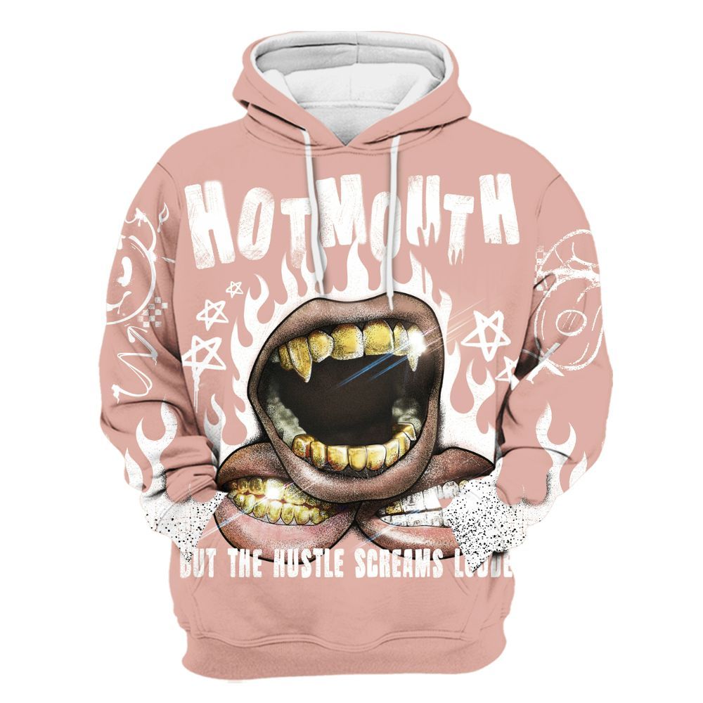 Hoodie To Match Dunk Low Pink Velvet - Mouth Burning Street Style All Over Print
