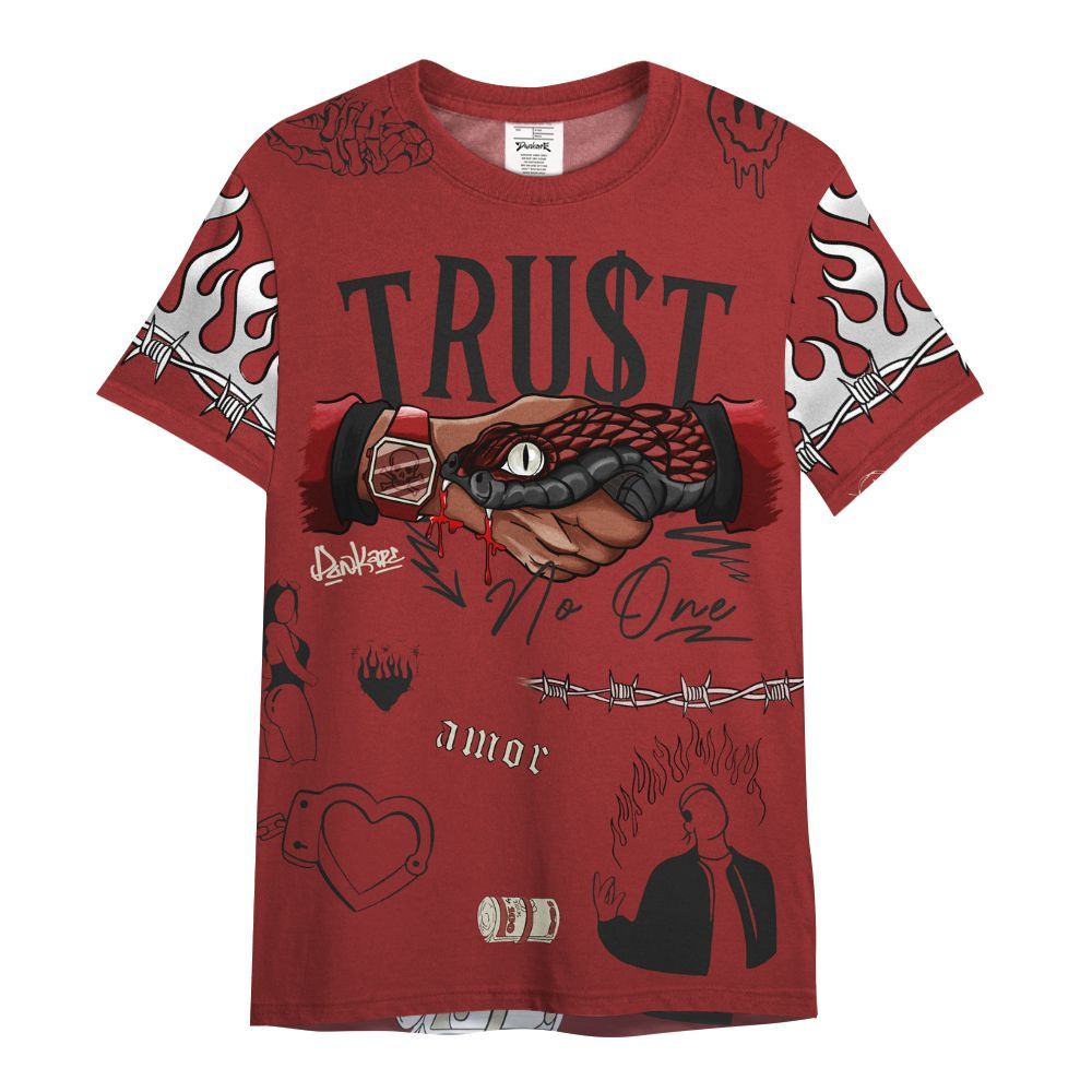Shirt To Match High 85 Bred 1s - Snake Trust No One All Over Print