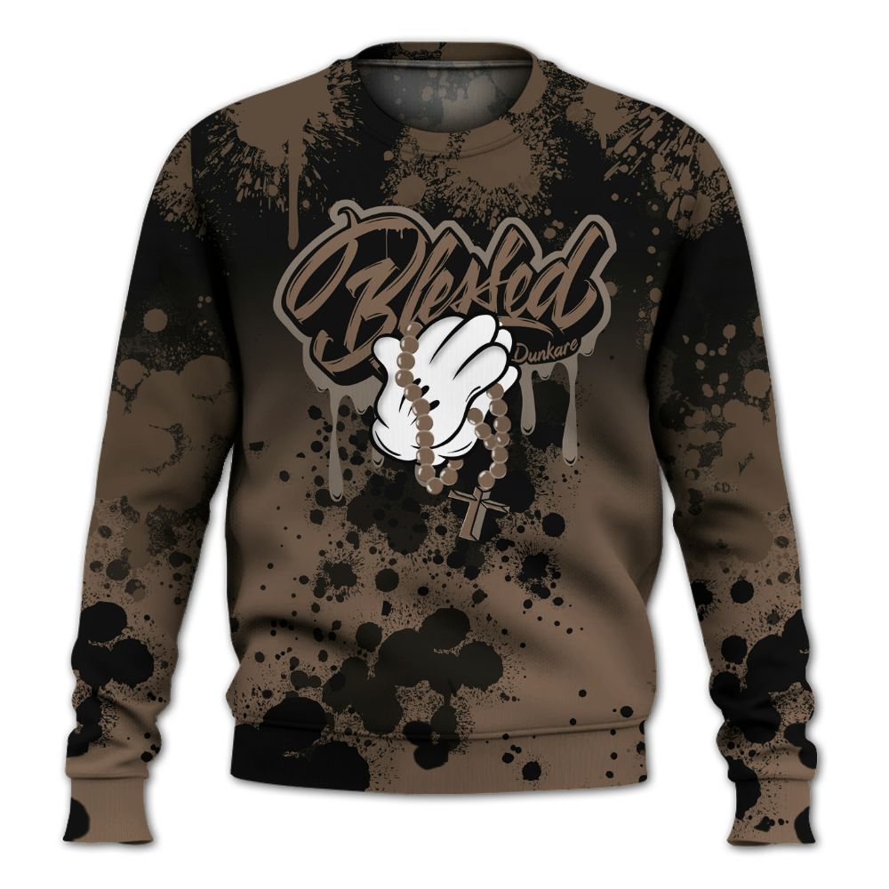 Sweatshirt To Match Dark Mocha Jack - God Blessed Ink Drip All Over Print