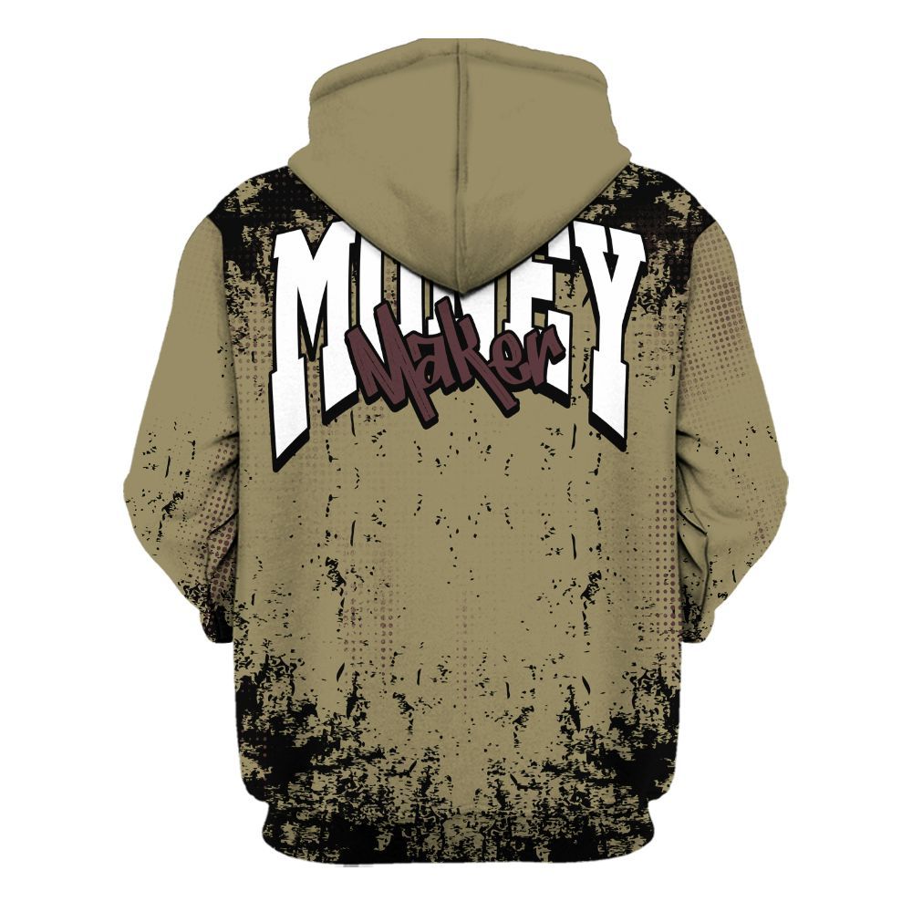 Hoodie To Match Black Olive 7s - Move In Silence Money Street Retro All Over Print