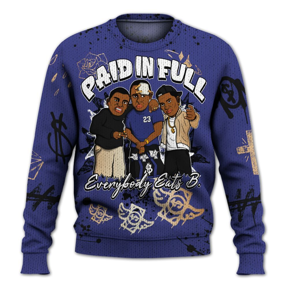 Sweater To Match JM Pro Black Concord - Everybody Paid In Full Crayon Graphic
