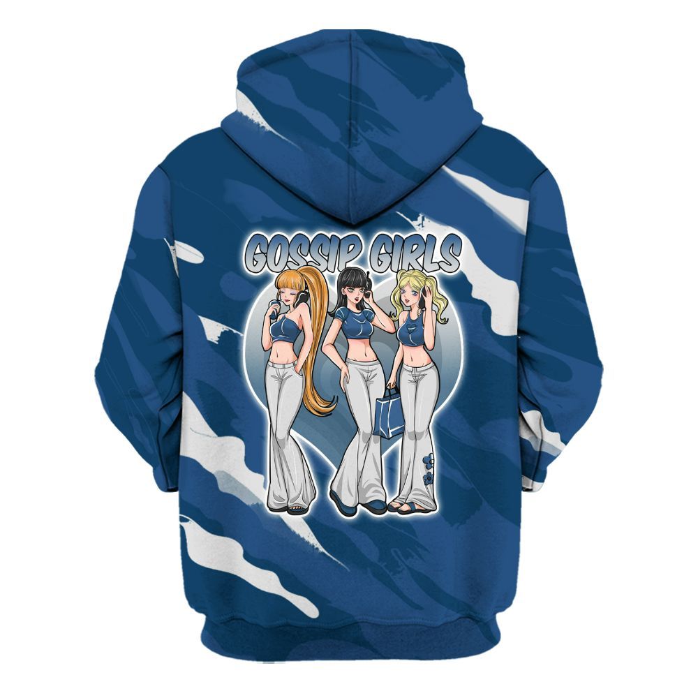 Hoodie To Match High OG Midnight Navy 1s - Gossip'Girls All Over Print