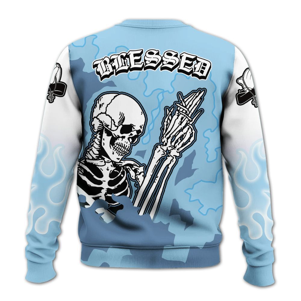 Sweatshirt To Match Legend Blue 11s - Prayed For Enemies Graphic Blessing All Over Print