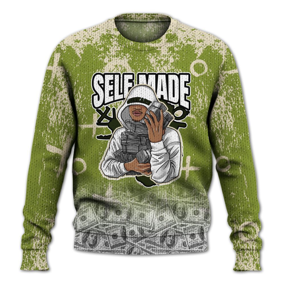 Knitted Sweater To Match SB Dunk Low Asparagus - Selfmade Unique Grunge
