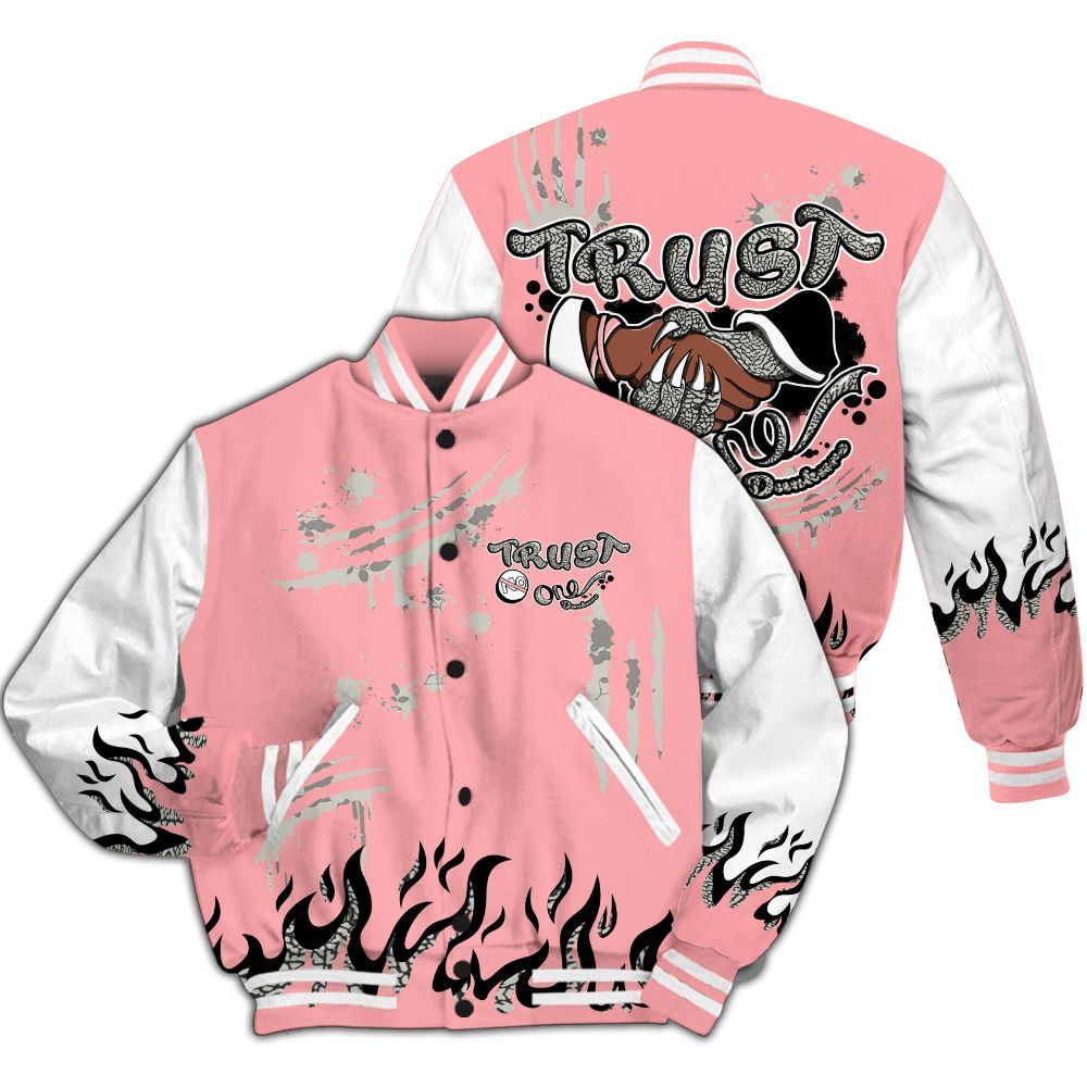 Varsity Jacket To Match Retro Wings 3s - Graphic Trust No One All Over Print