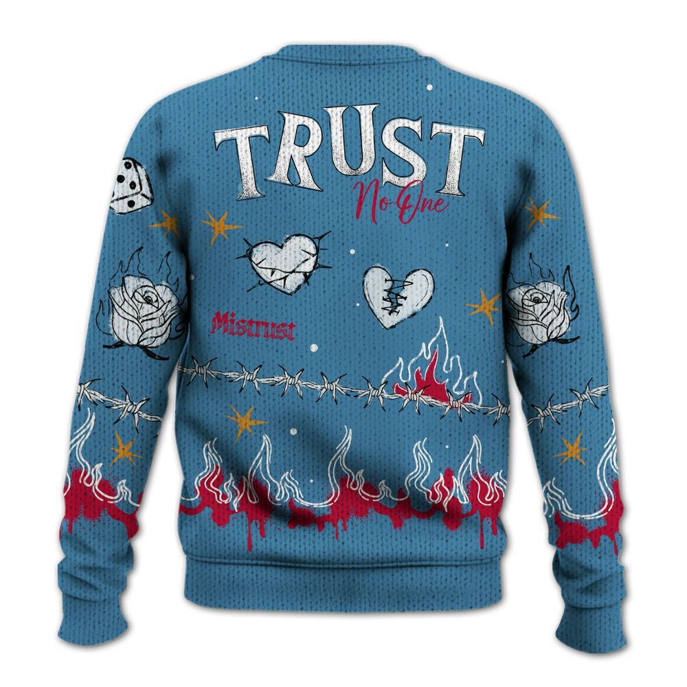 Knitted Sweater To Match GS Messy Room 4s - Trust No One Snake-Bite Doodle Crayon