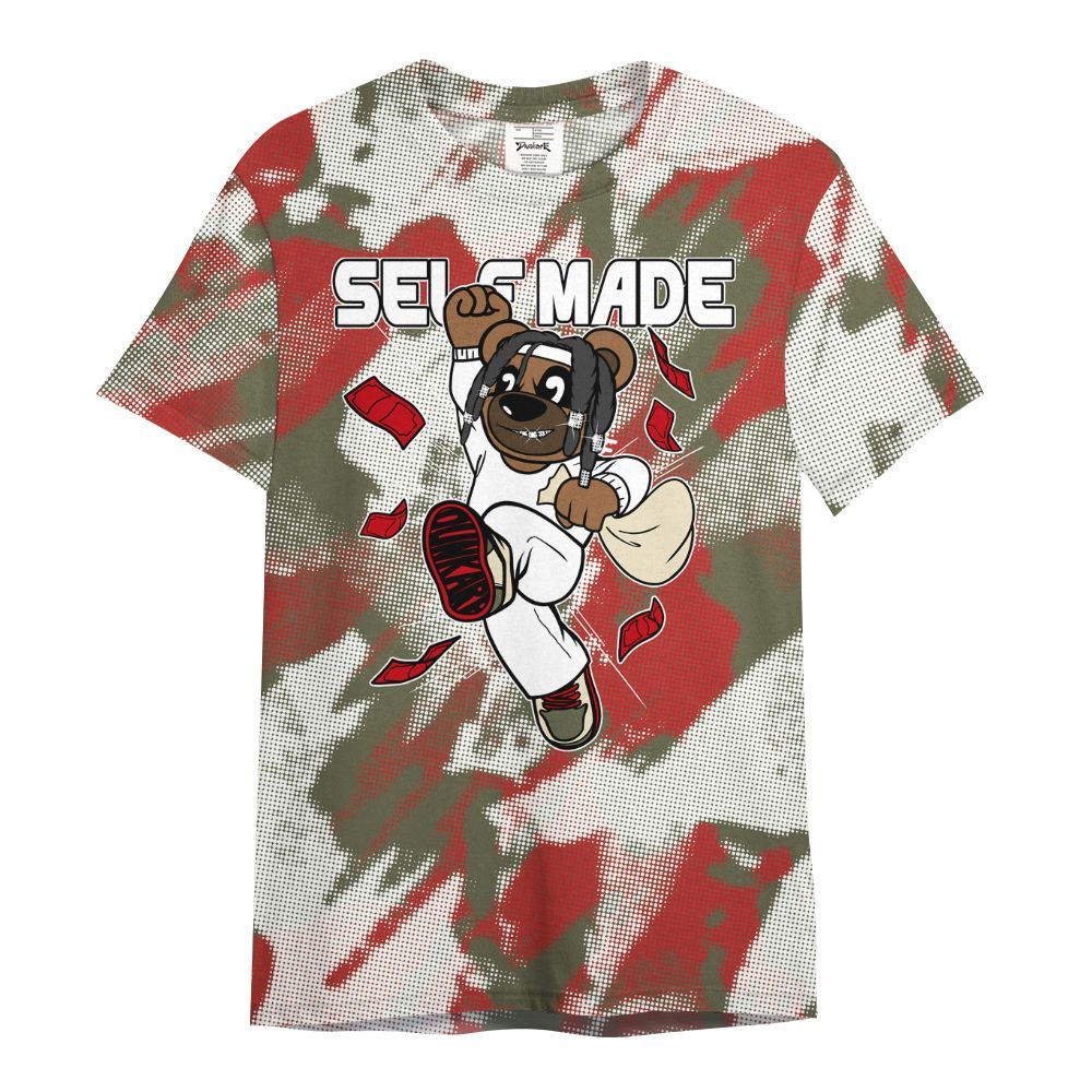 Shirt To Match Low OG Medium Olive 1s - Autonomous Bear Abstract Halftone All Over Print