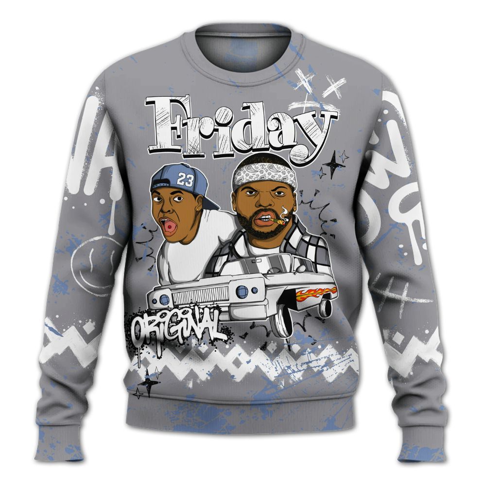 Sweatshirt To Match Cement Grey 11s - Friday Sneaker Crayon All Over Print