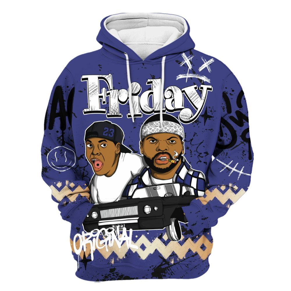 Hoodie To Match JM Pro Black Concord - Friday Sneaker Crayon All Over Print