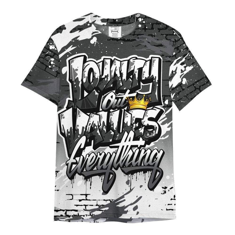 Shirt To Match White Thunder 4s - Values Of Loyalty Drip All Over Print