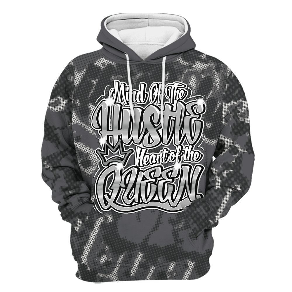 Hoodie To Match White Thunder 4s - Hustles Heart Queens Street All Over Print