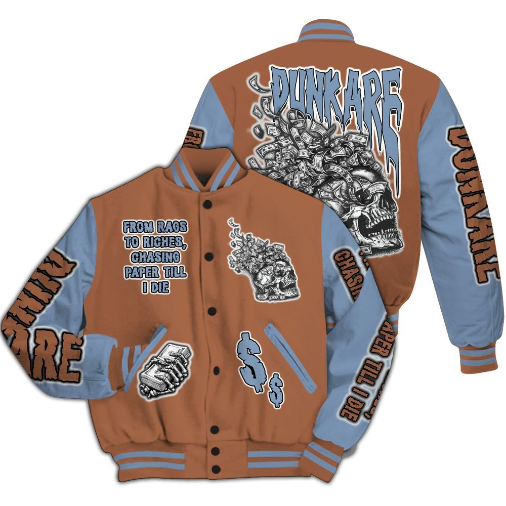 Varsity Jacket To Match Air Foamposite Metallic Copper - From Rags To Riches All Over Print