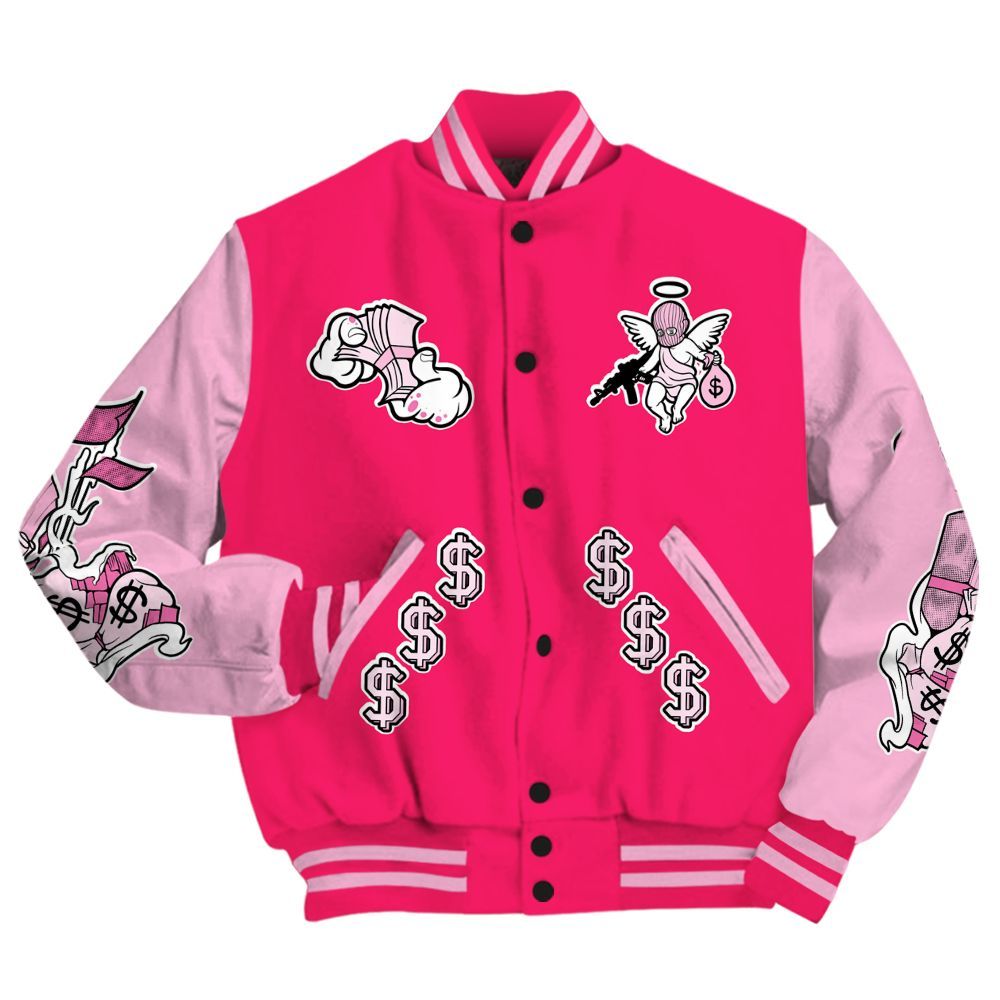 Varsity Jacket To Match Air VaporMax Plus Triple Pink - Ones Move In Silence Graphic All Over Print