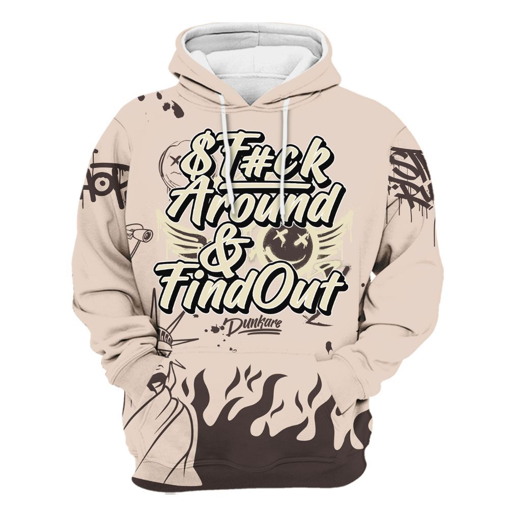 Hoodie To Match A Ma Maniere X Fossil Stone 4s - Graphic Fck Around Find Out All Over Print