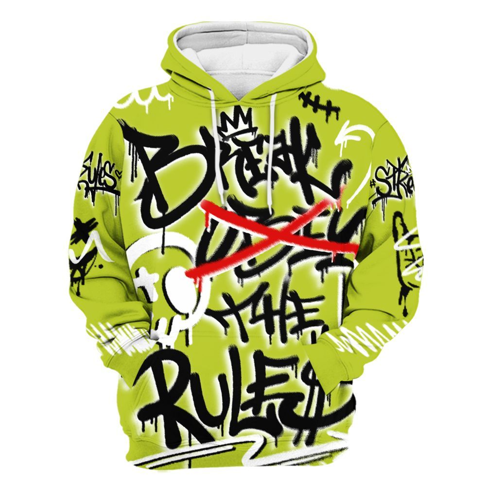 Hoodie To Match Bright Cactus 13s - Break Rules Streetwear All Over Print