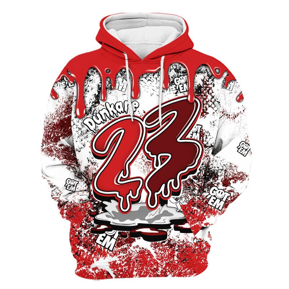 Hoodie To Match Low Bred 11s - Dripping 23 Drip All Over Print