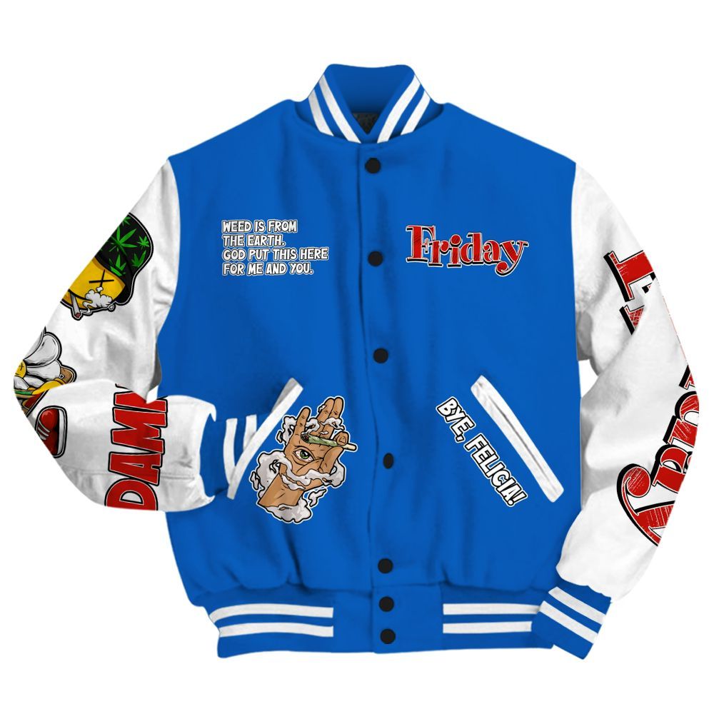 Varsity Jacket To Match Kobe 6 Game Royal Shirt, Friday Sneaker Stress Style All Over Print