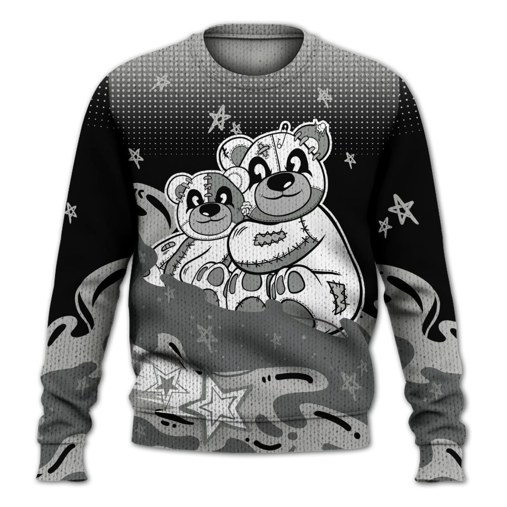 Knitted Sweater To Match Retro Wet Cement 4s - Sincere Fondness Bear Stars