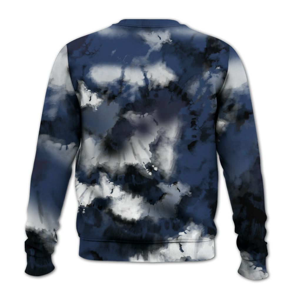 Sweatshirt To Match Low 85 Metallic Blue 1s - God Blessed Tie Dye All Over Print