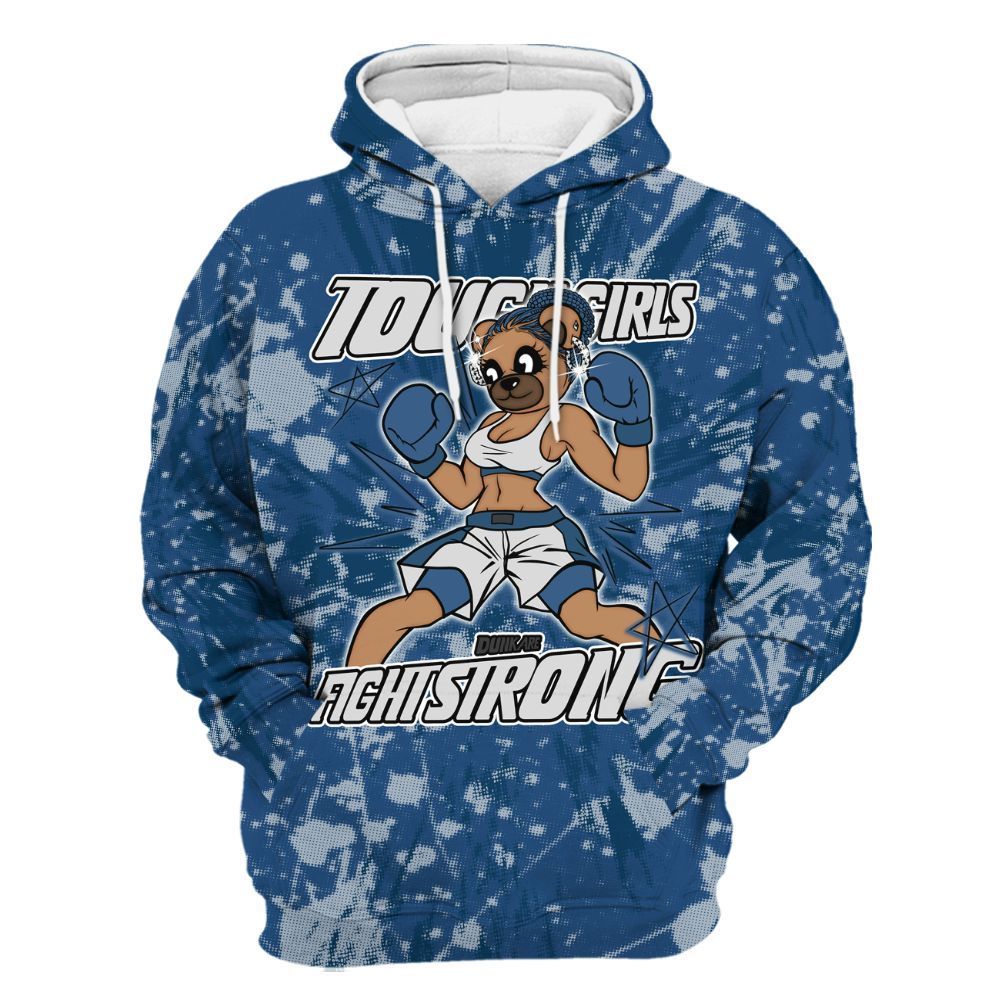 Hoodie To Match High OG Midnight Navy 1s - Gritty Girls Bear Luxury All Over Print