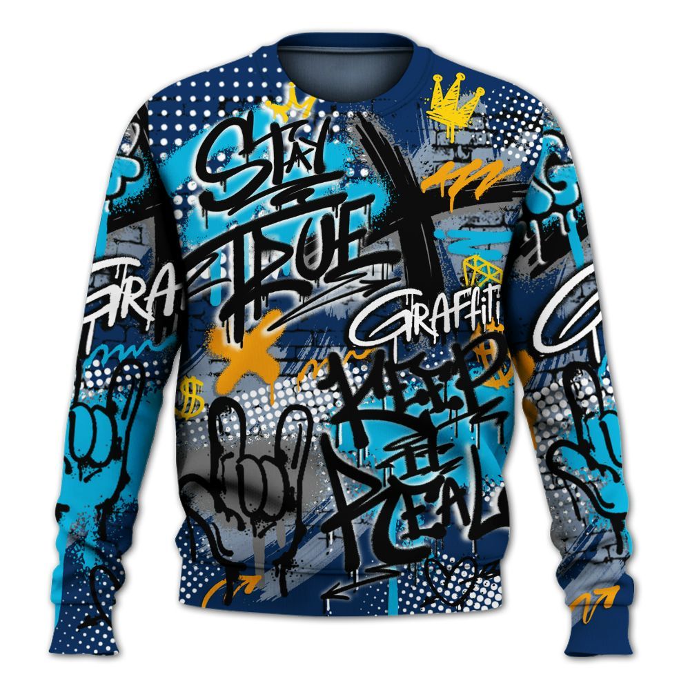 Sweatshirt To Match Dunk Low GS Electric Algae - True It Real Graffiti Streetwear All Over Print