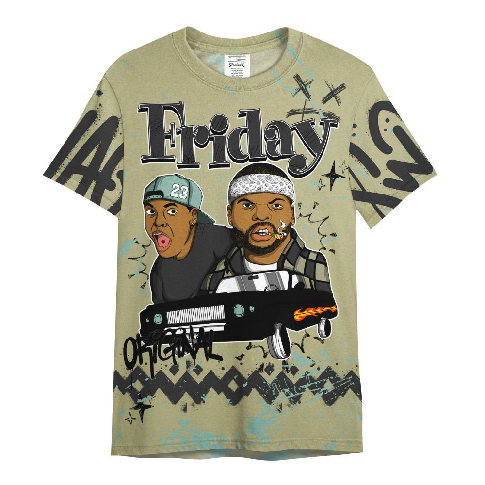 Shirt To Match Dunk Low Suede Olive Aura - Friday Sneaker Crayon All Over Print