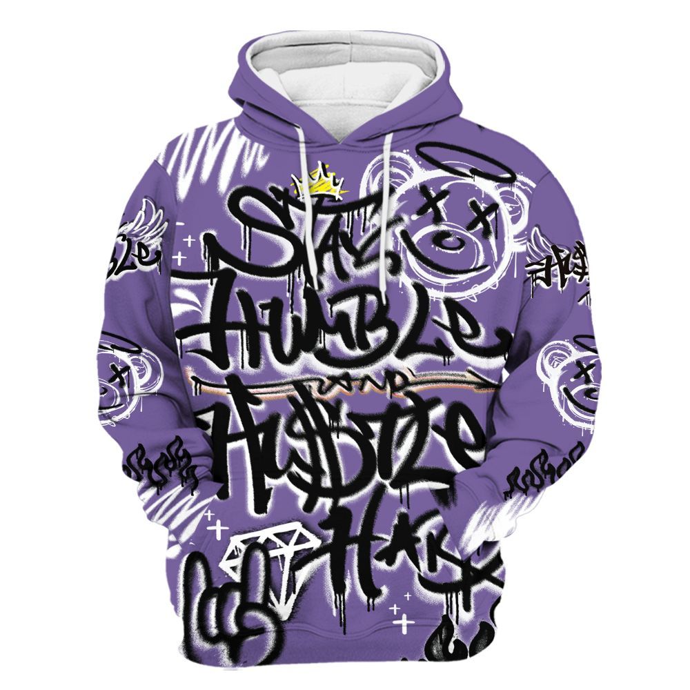 Hoodie To Match Dunk Low Black Raspberry - Humble Drip Streetwear Graffity All Over Print