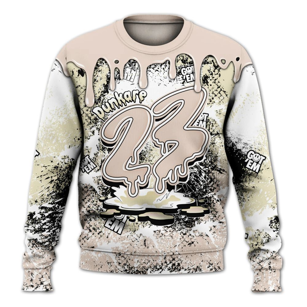 Sweatshirt To Match A Ma Maniere X Fossil Stone 4s - Dripping 23 Drip All Over Print