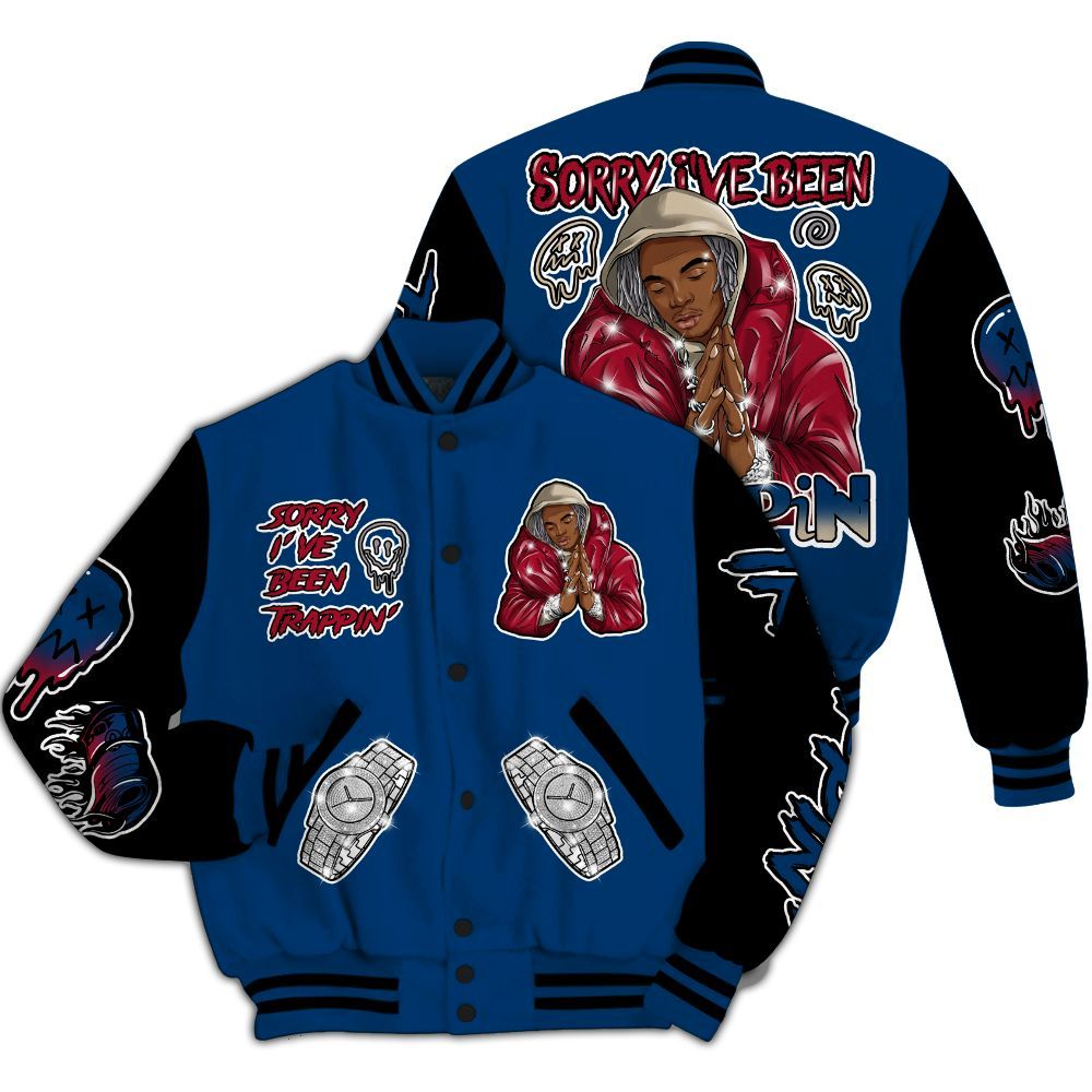 Varsity Jacket To Match Rare Air 4s - Trappin' Unique All Over Print