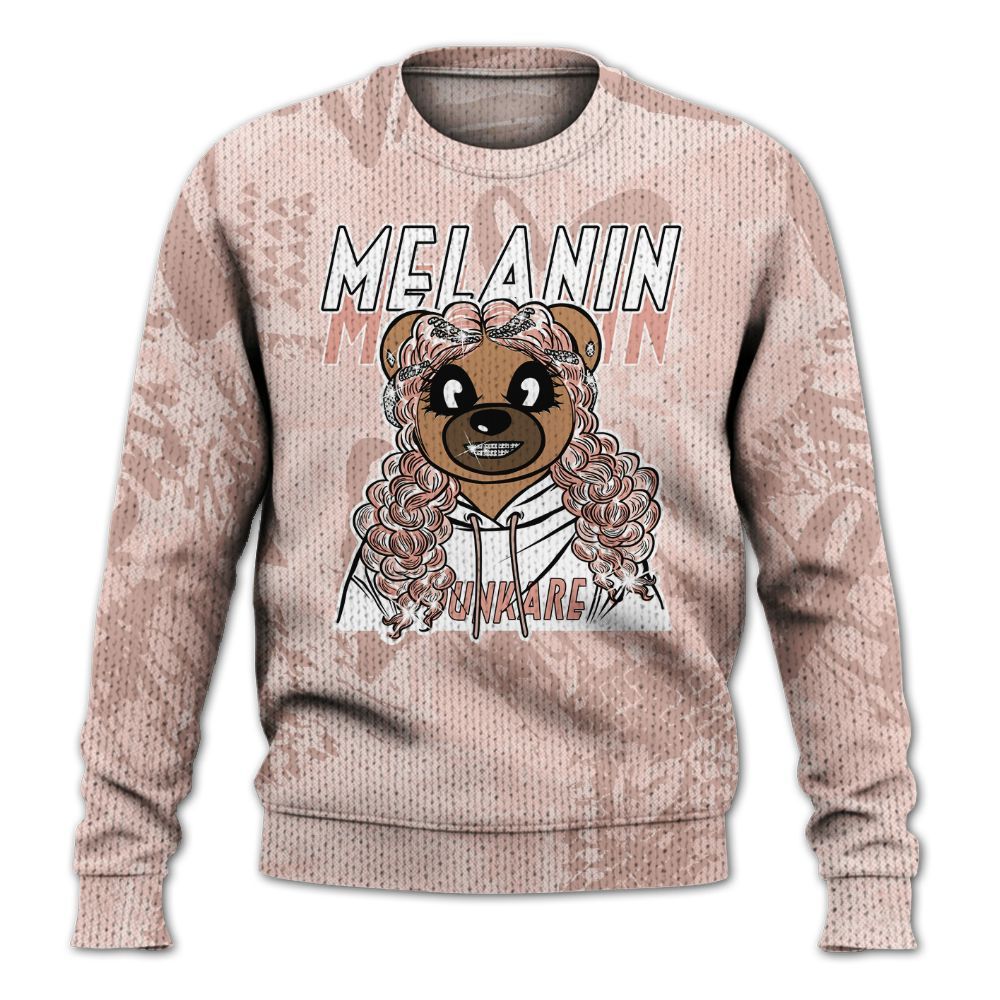 Knitted Sweater To Match Low Legend Pink 11s - Pigments Bear Heart Grunge