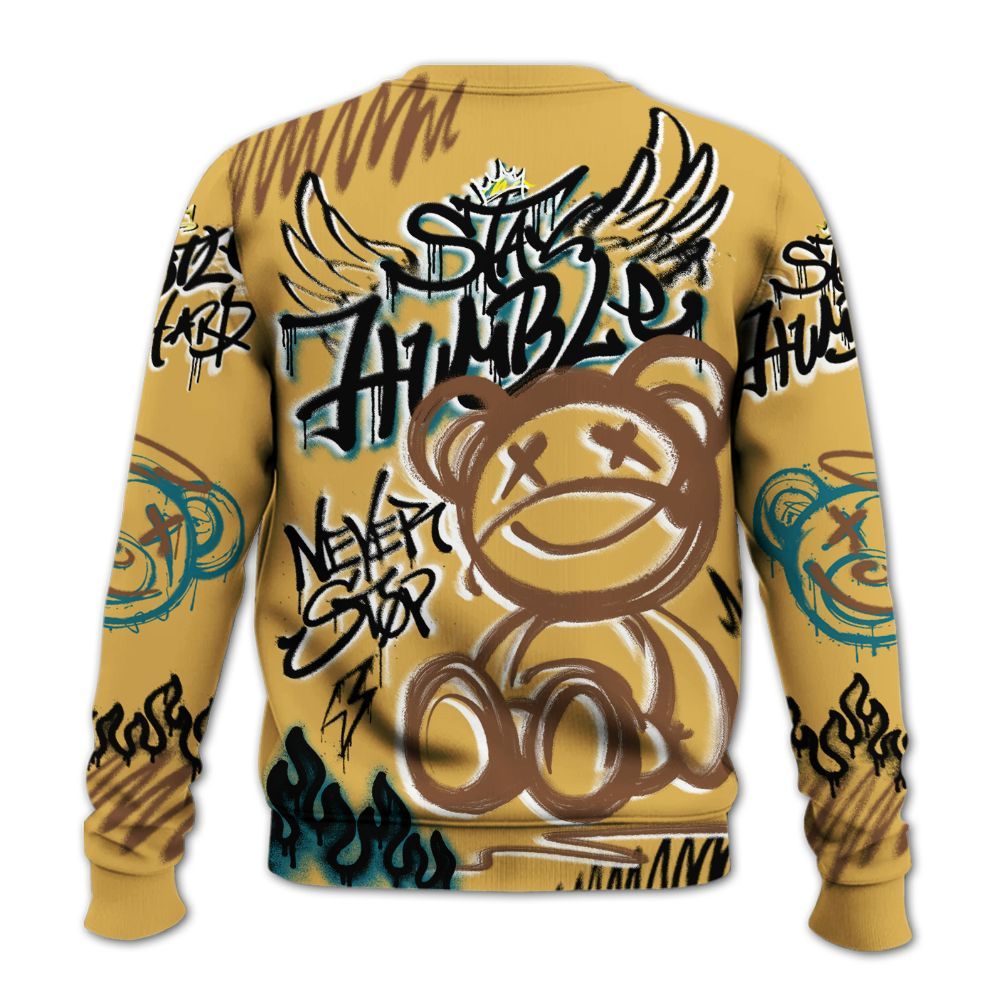 Sweatshirt To Match Retro Cacao Wow 4s - Humble Drip Streetwear Graffity All Over Print
