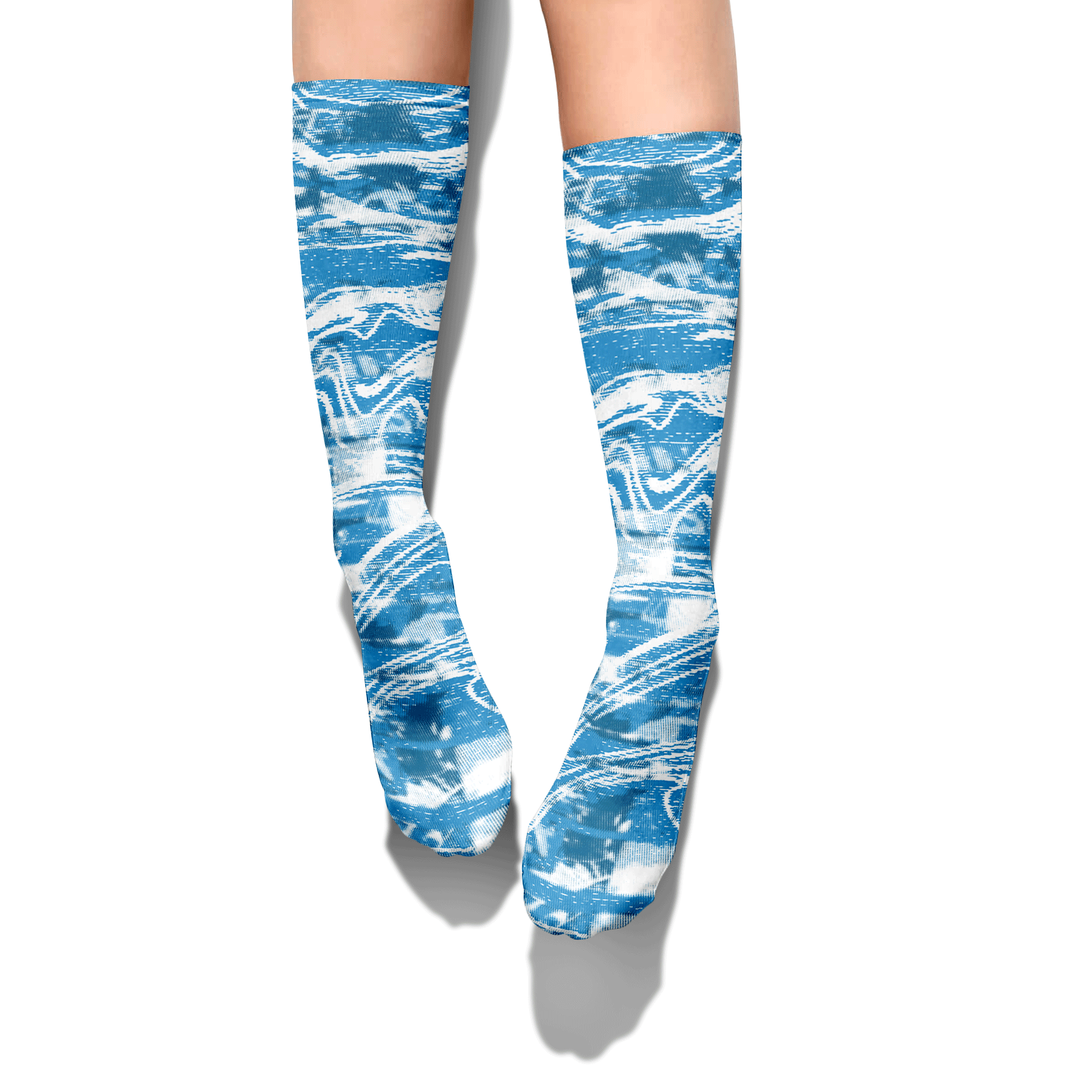 Sock To Match Powder Blue 9s - Blurry Abstract Graphic Unisex