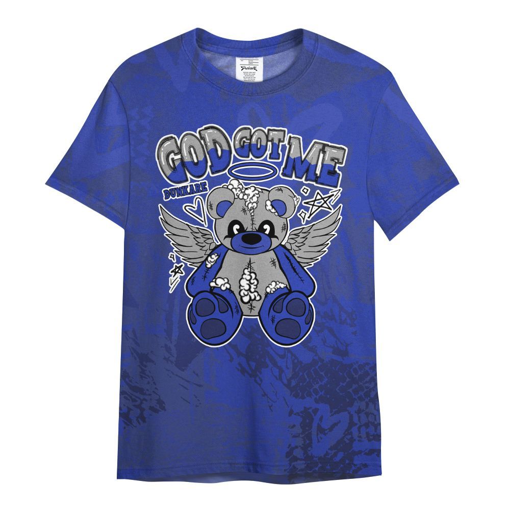 Shirt To Match Air Max Plus Black Racer Blue - Gods Guides Me Bear Heart Grunge All Over Print