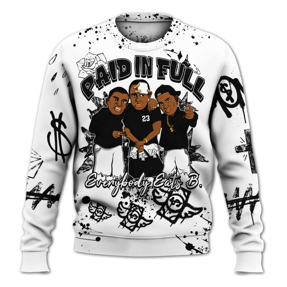 Sweatshirt To Match Kobe 9 EM Protro Halo - Everybody Paid In Full Crayon All Over Print