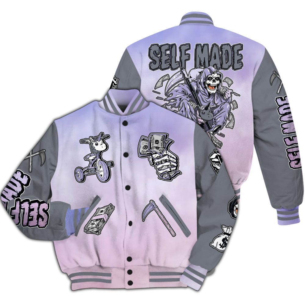 Varsity Jacket To Match Zen Master 4s - Self Make Skeleton All Over Print