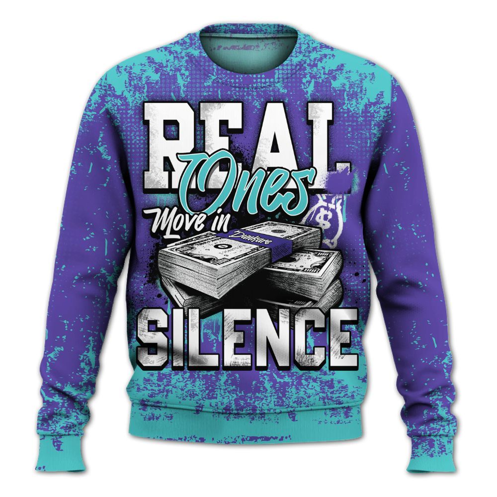 Sweatshirt To Match Low Hornets 1s - Move In Silence Money Street Retro All Over Print
