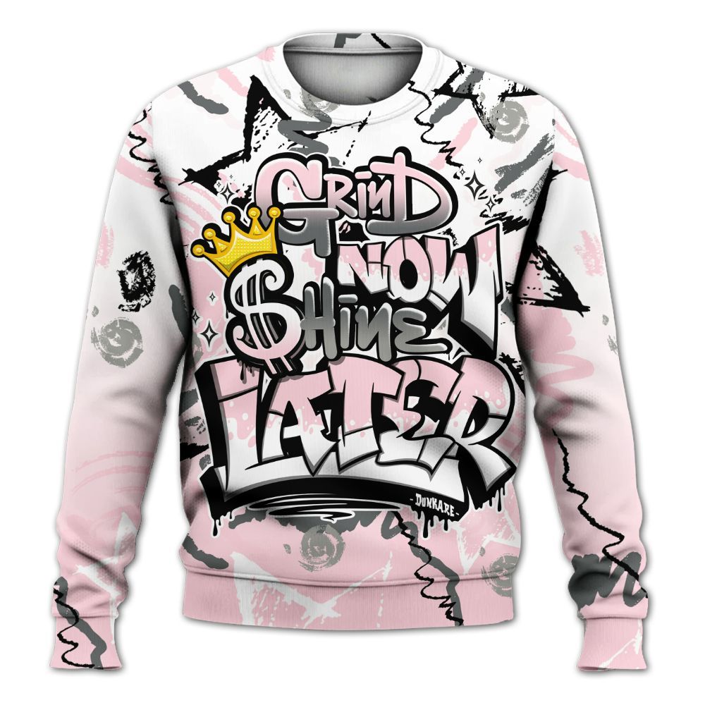 Sweatshirt To Match Air Max 95 Pink Foam 2025 - Grind Shine Later Drip All Over Print