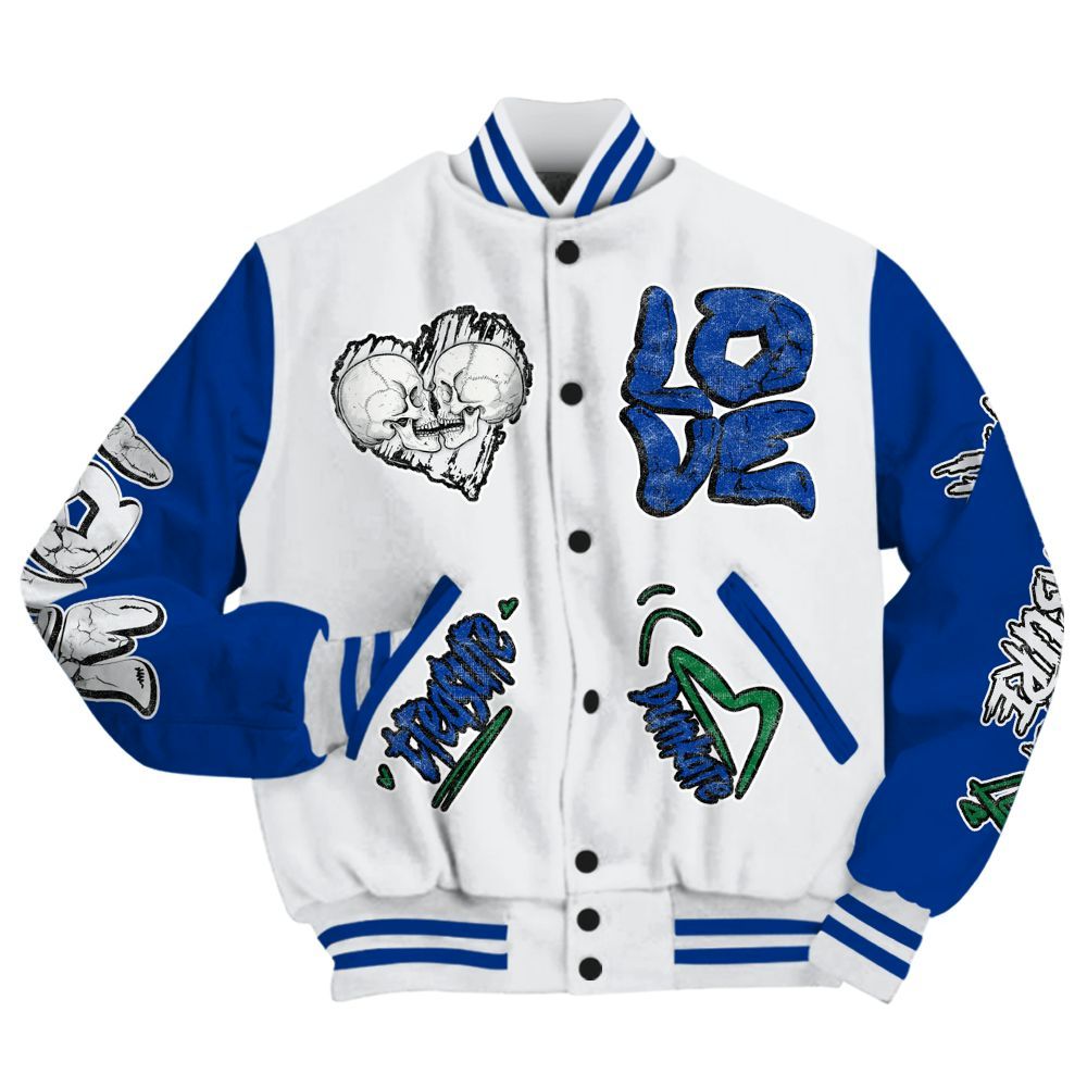 Varsity Jacket To Match Dunk Low Tennis Classic - Skull Bear All Over Print