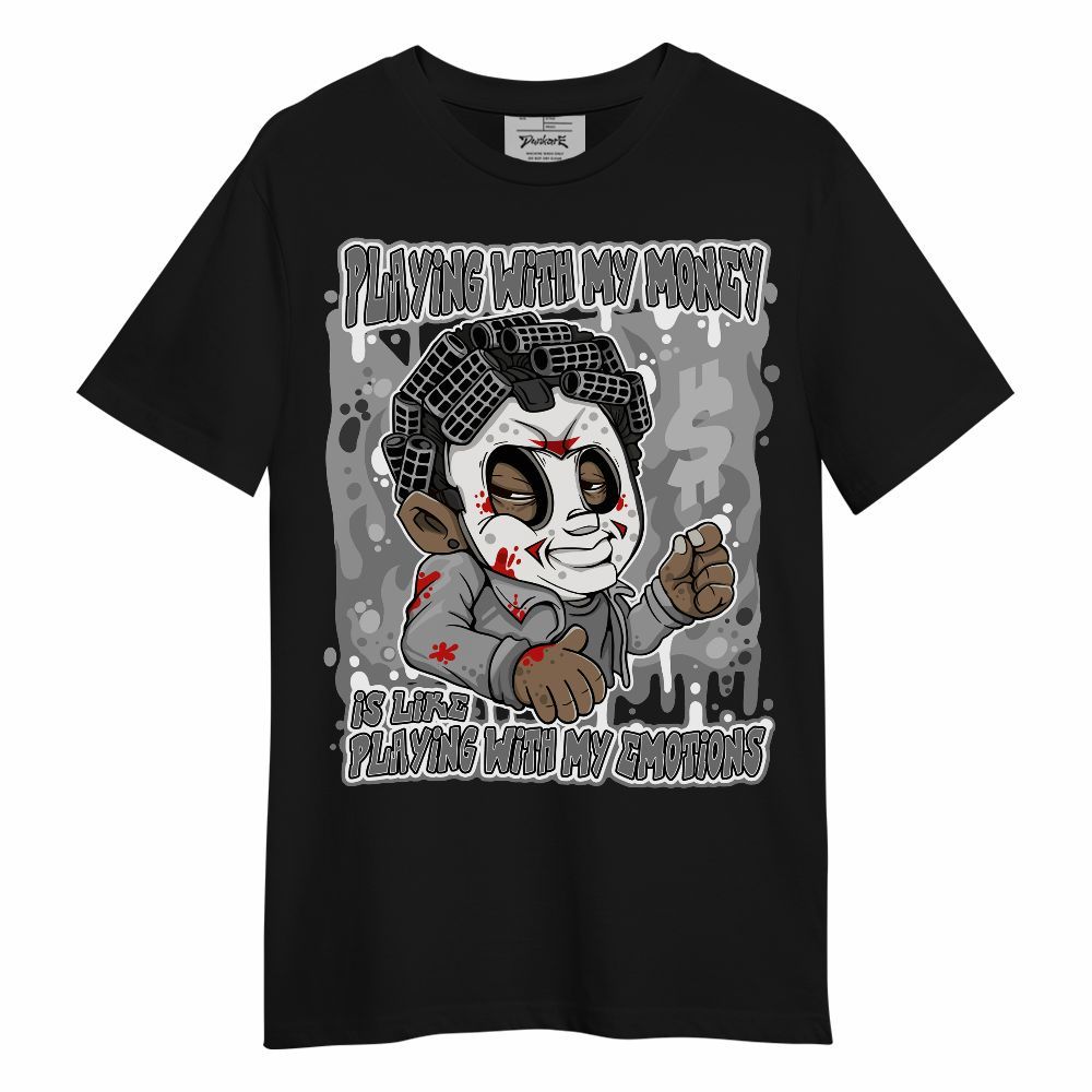 Shirt To Match Black Wolf Grey 12s - Playing With My Money Graphic Unisex Shirt