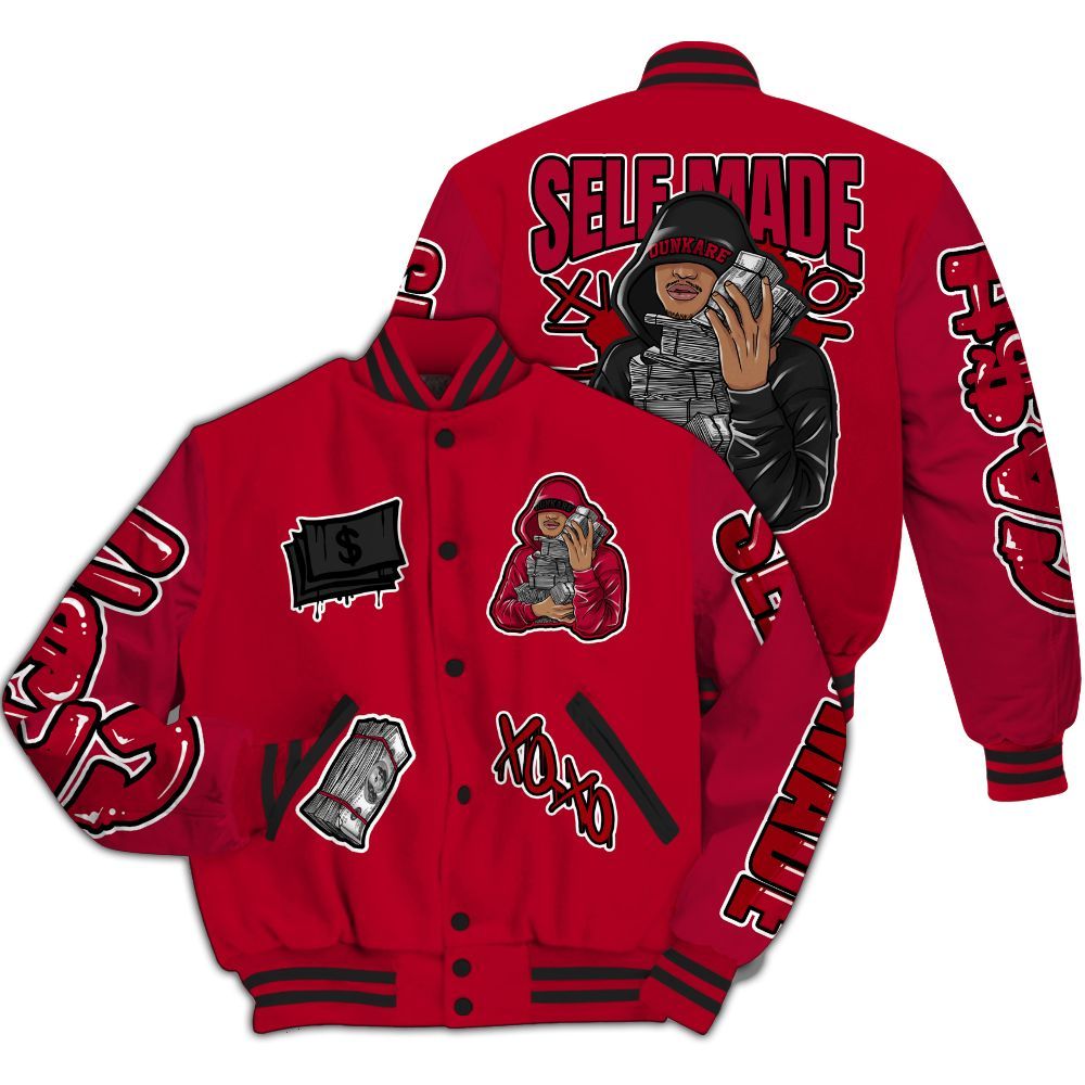 Varsity Jacket To Match Air Foamposite Pro Gym Red - Selfmade Unique All Over Print