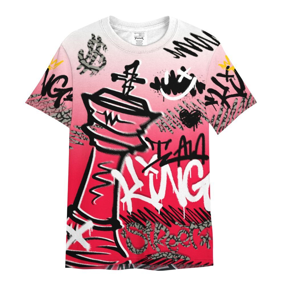 Shirt To Match Retro Fire Red 3s - Street King Chess Streetwear All Over Print