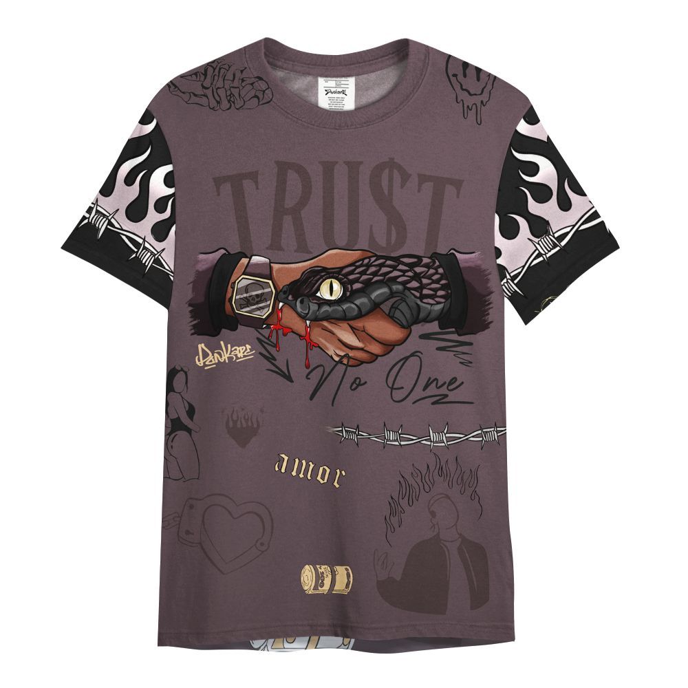 Shirt To Match AMM Black 3s - Snake Trust No One All Over Print