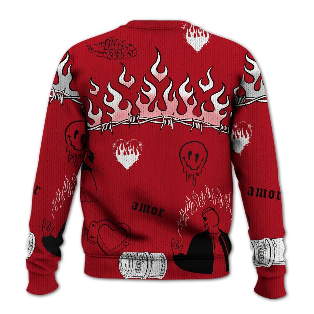 Knitted Sweater To Match Bred Velvet 11s, Trust No One Streetwear