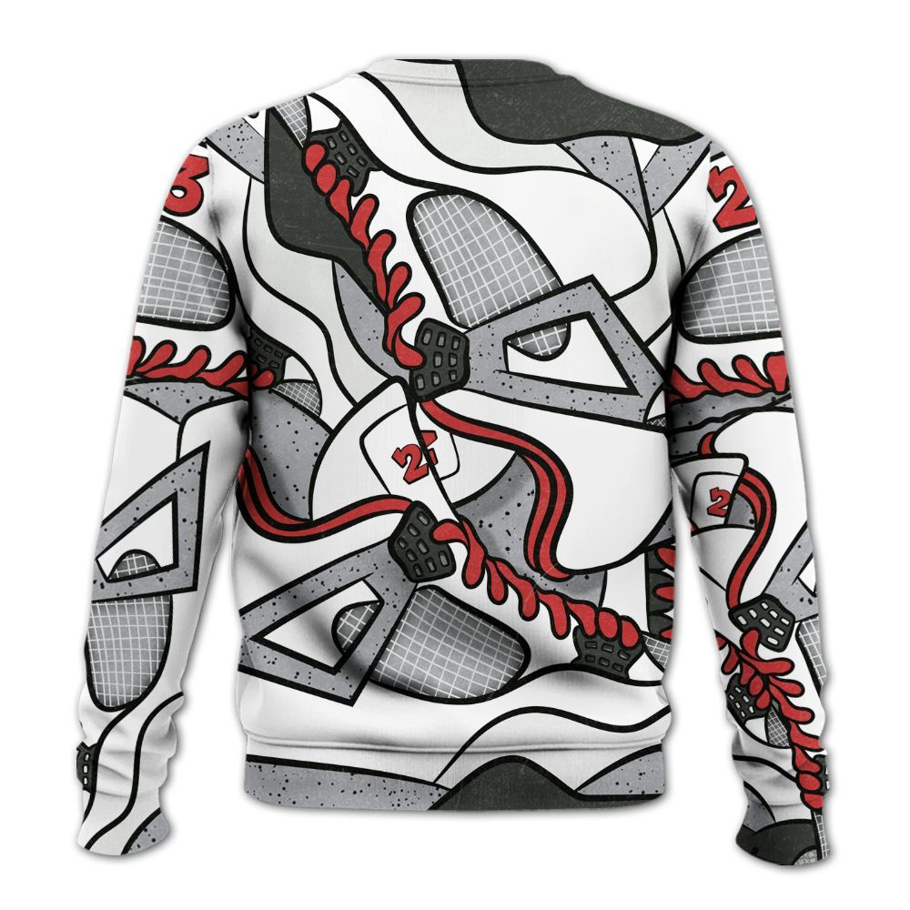 Sweatshirt To Match White Cement 4s - 23 Goat JD All Over Print