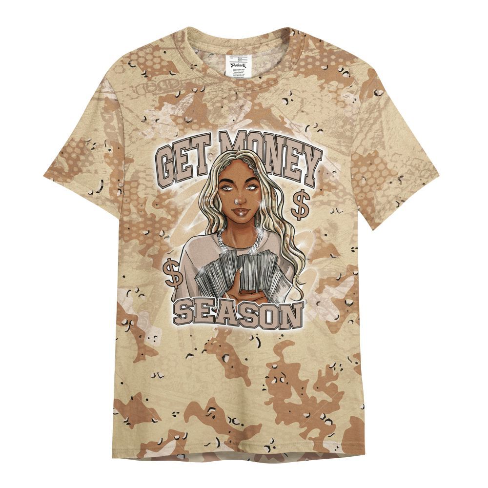Shirt To Match Desert Camo 3s - Get Moneys Season Banknote All Over Print